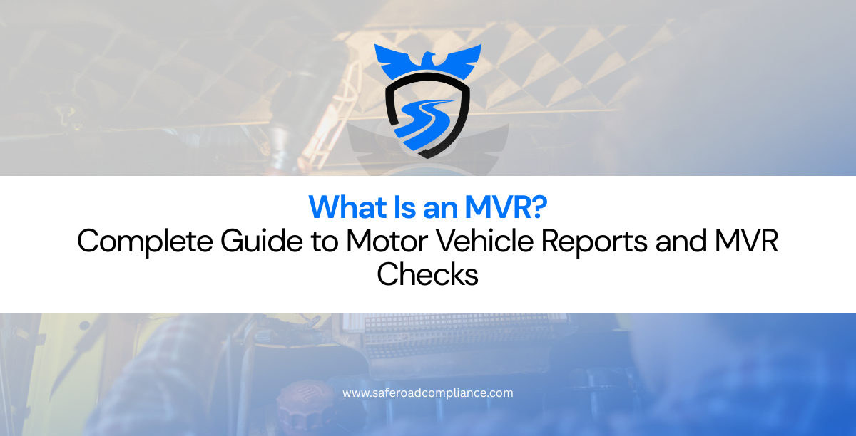 Motor Vehicle Record report for CDL drivers and employers