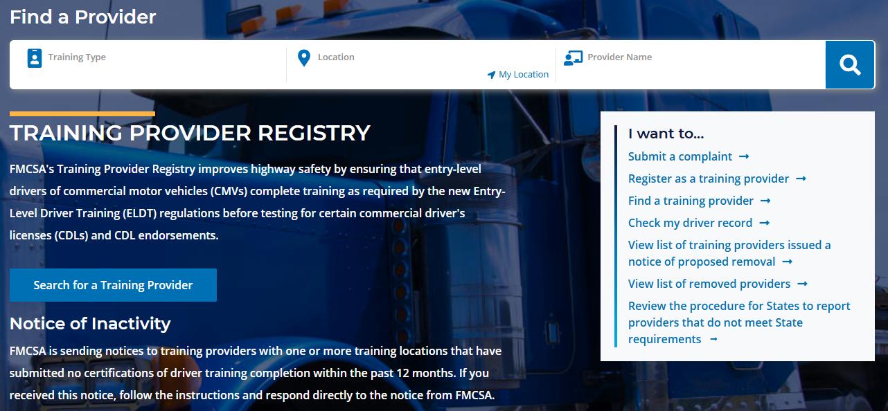 Training Provider Registry